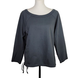 Prairie Underground Side Tie Sweatshirt Small Organic Cotton Pullover